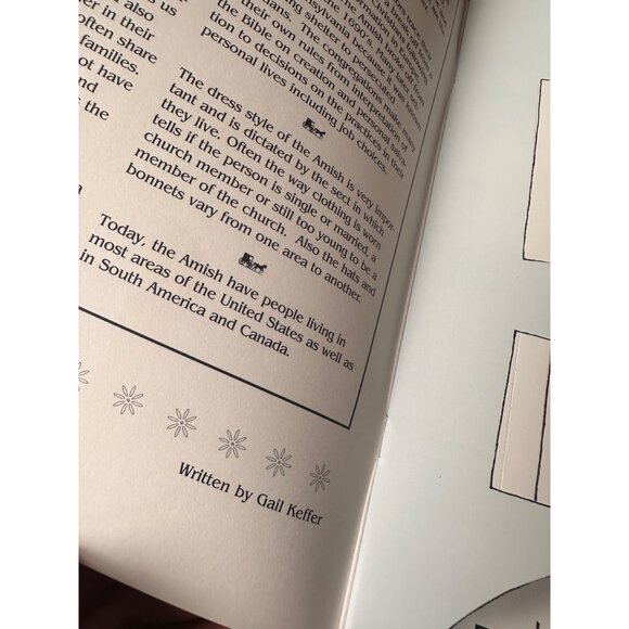 Amish Paper Dolls Book By Gail Keffer 1996 Featuring John Fannie Andy Mattie - Picture 3 of 9